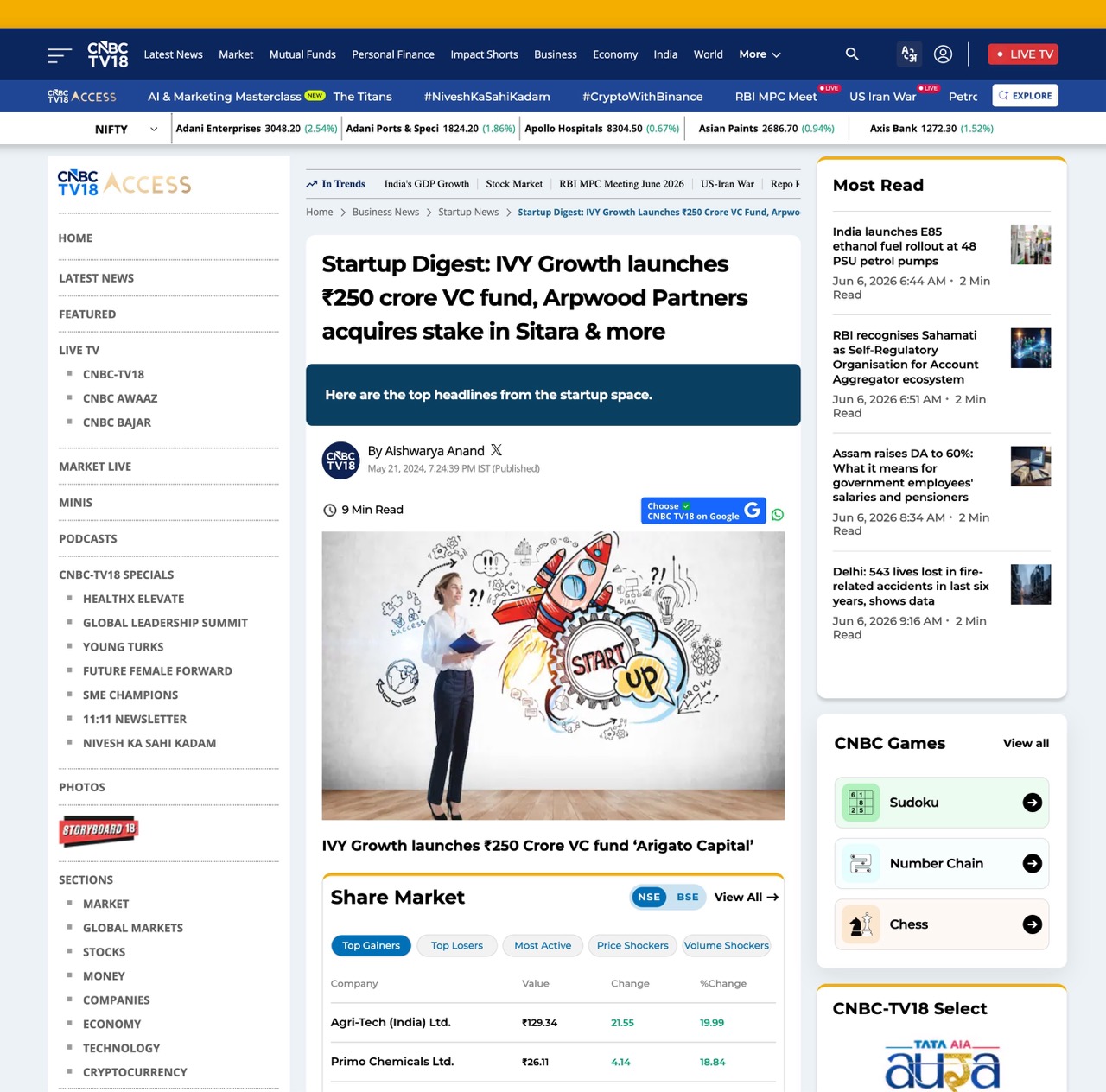 CNBC TV18
