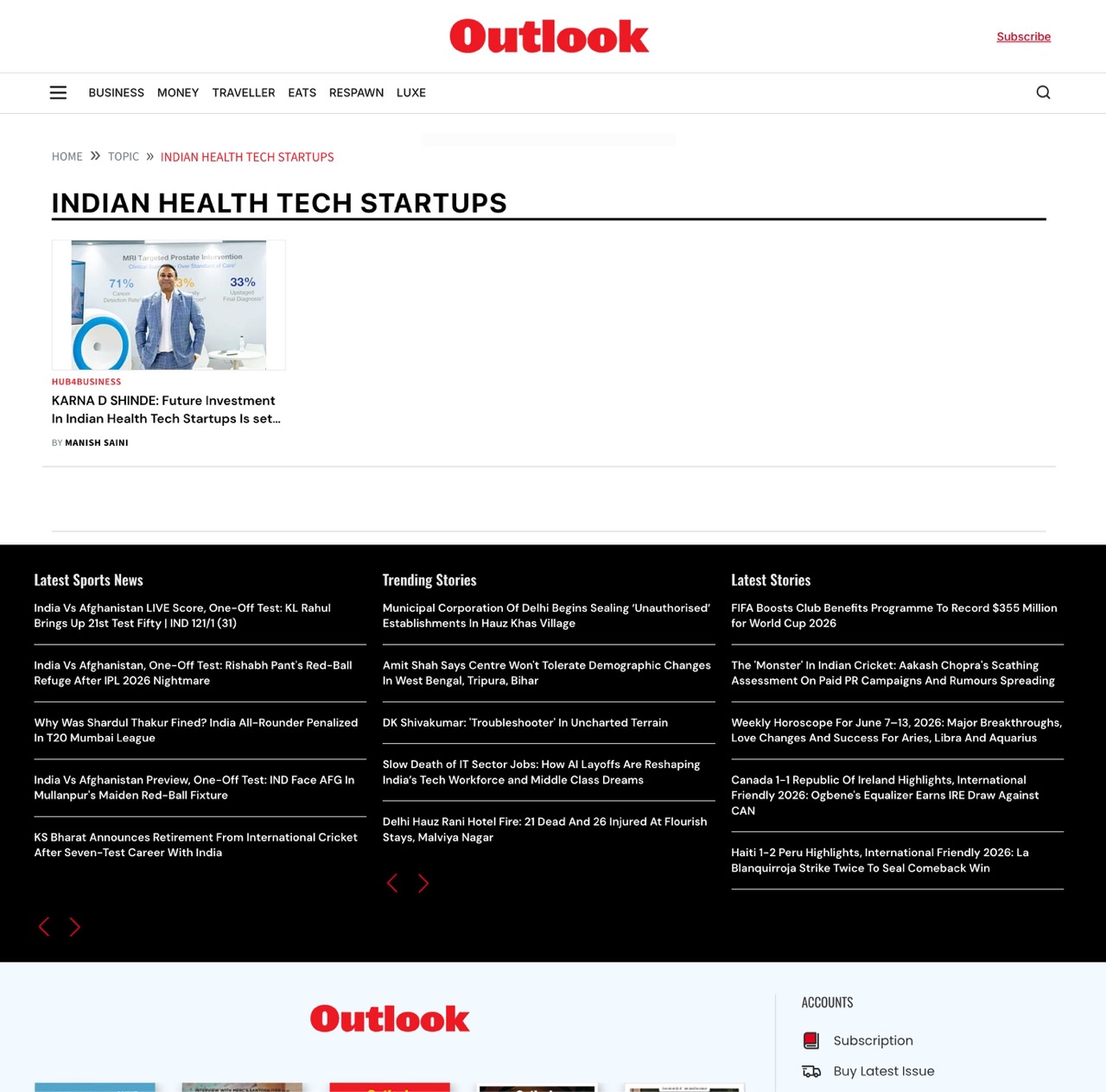 Outlook Home Topic