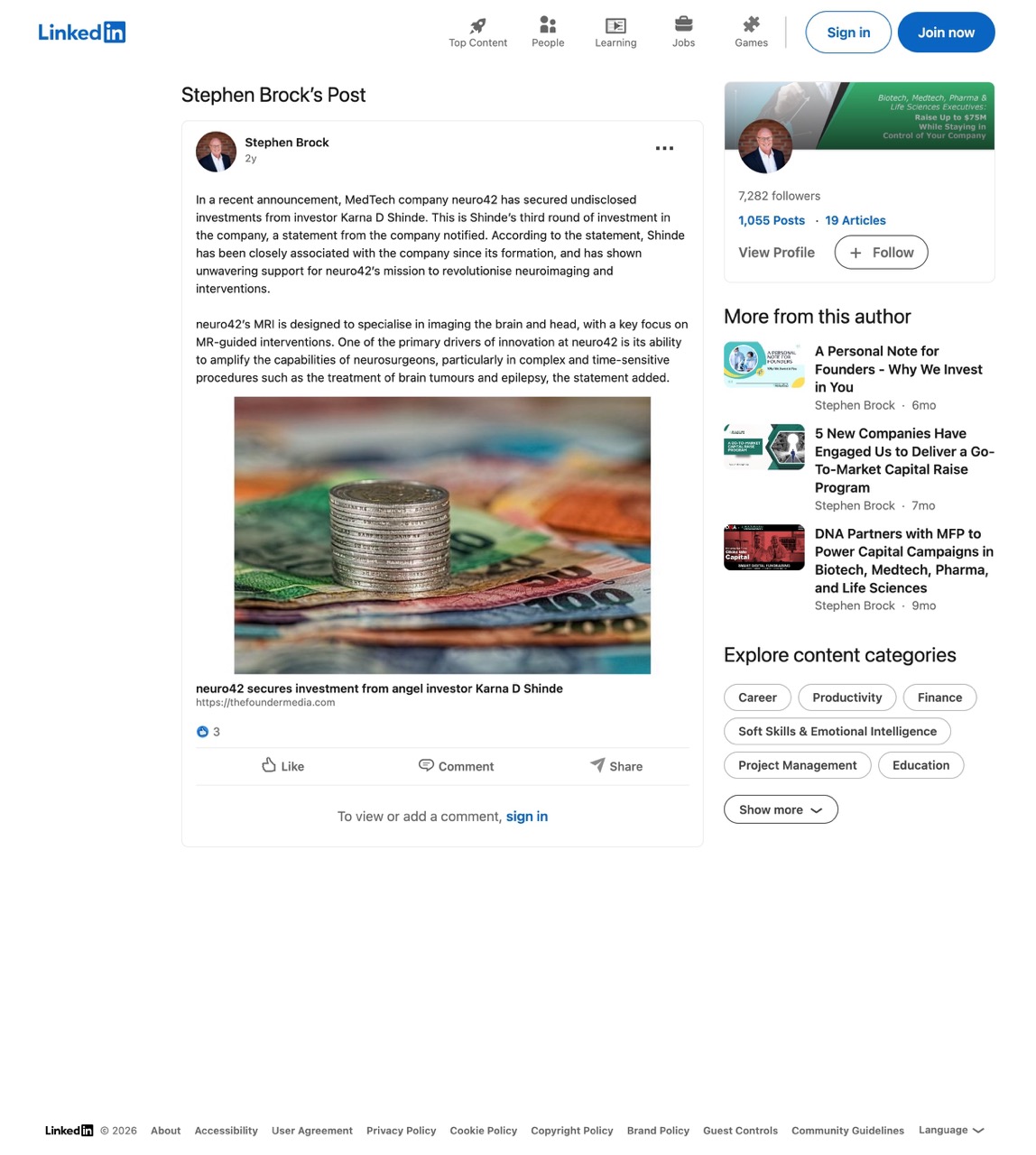 LinkedIn FFJ 1